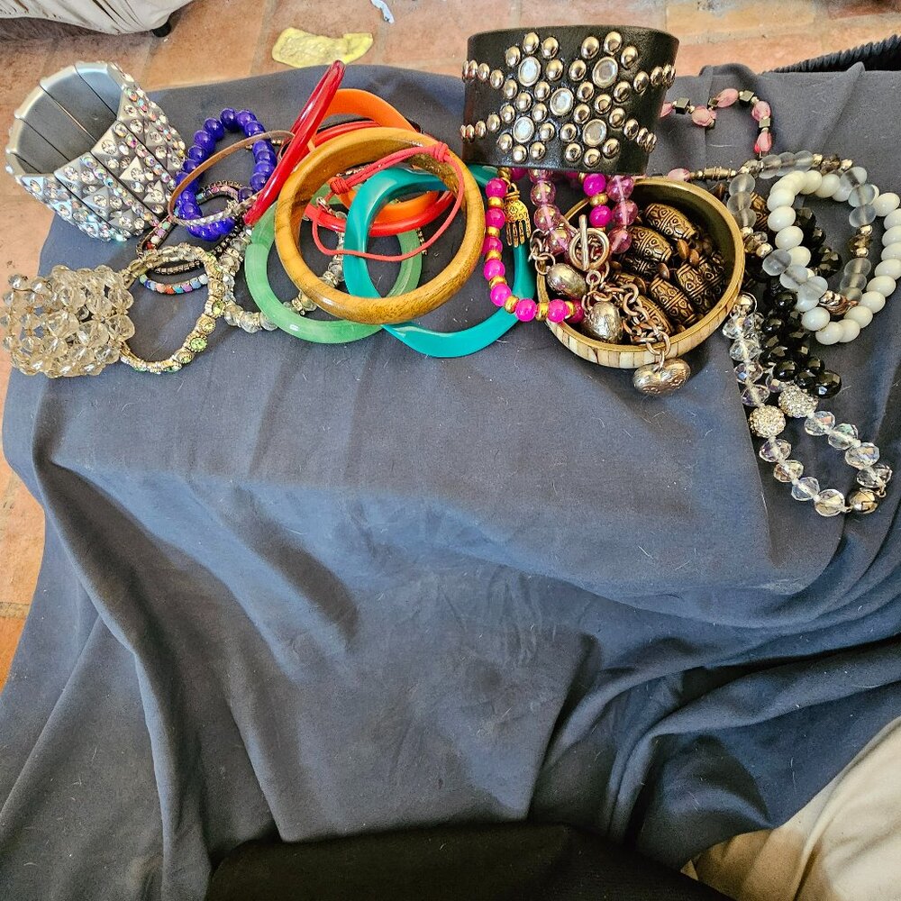 A pile of bangles mixed matched costume design teen